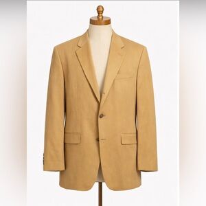 Tommy Hilfiger Men’s Blazer 44L Tan Camel Sport Coat Jacket Long